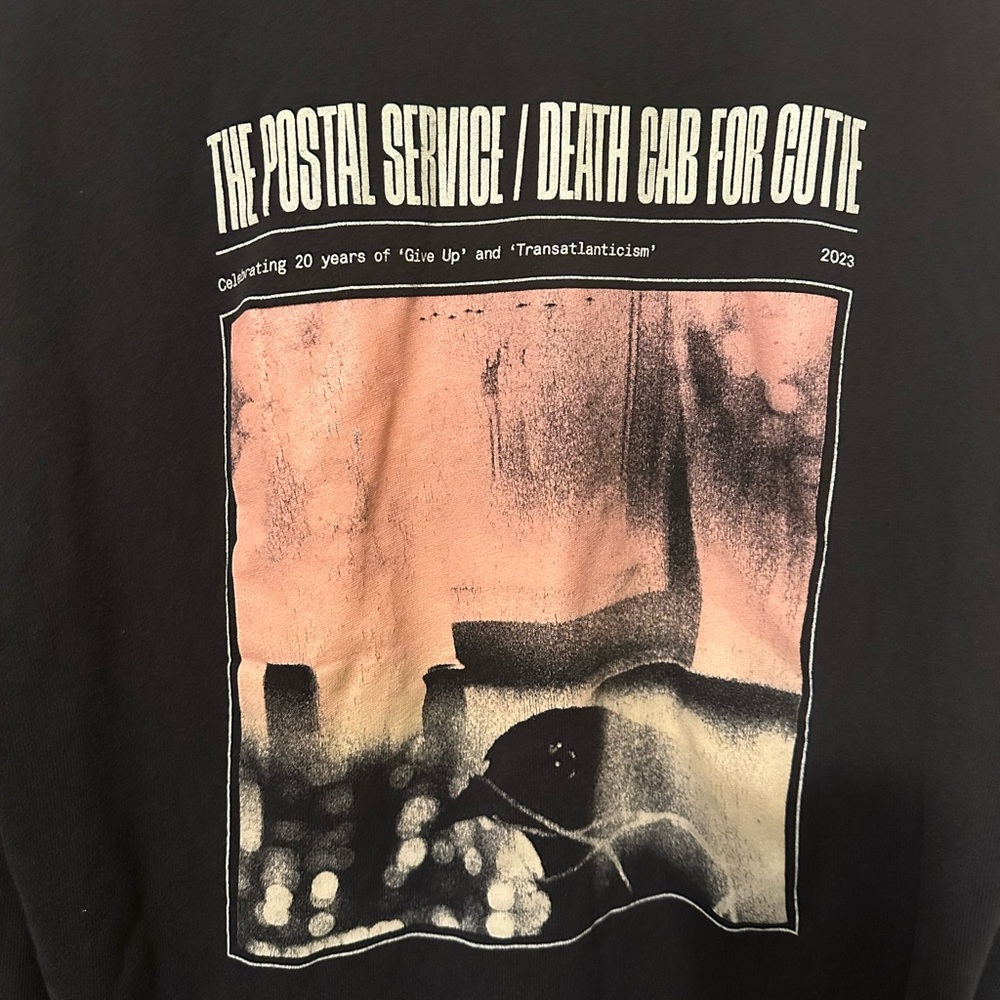 Postal Service Death Cab for cutie tour hoodie sweatshirt full zip - Picture 4 of 7
